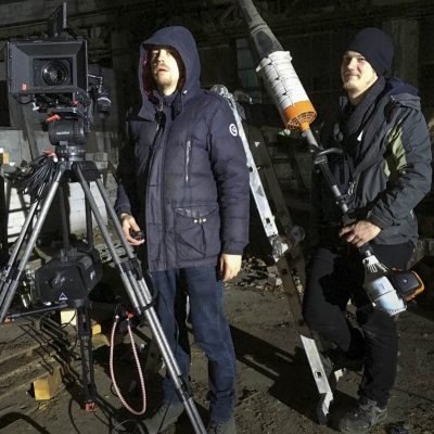 Laubbläser & Kamera, Making of Prekärotopia FILM, Foto © Hagen Keller, 2019