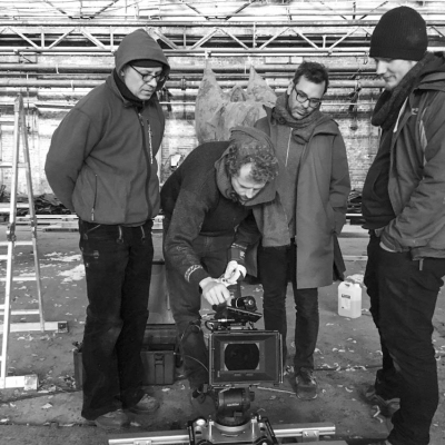 Film Team: v.l.n.r. Hagen Keller, Adrian Campean, Felix Pflieger, Felix Press