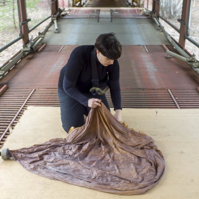 Wiir schleifen die Kugel rund,  Making of Prekärotopia FILM, Foto © Hagen Keller, 2019