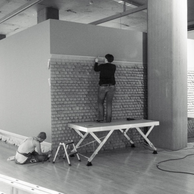 making of PREKÄRER EINBAU, Lenbachhaus 2019 © Engl, Felle, Kaßner