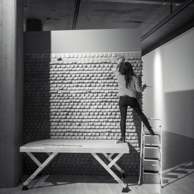 making of PREKÄRER EINBAU, Lenbachhaus 2019 © Engl, Felle, Kaßner